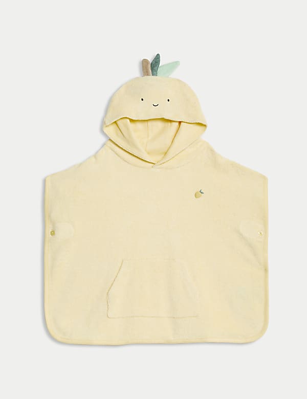 Pure Cotton Lemon Towelling Poncho (0-3 Yrs) - PL