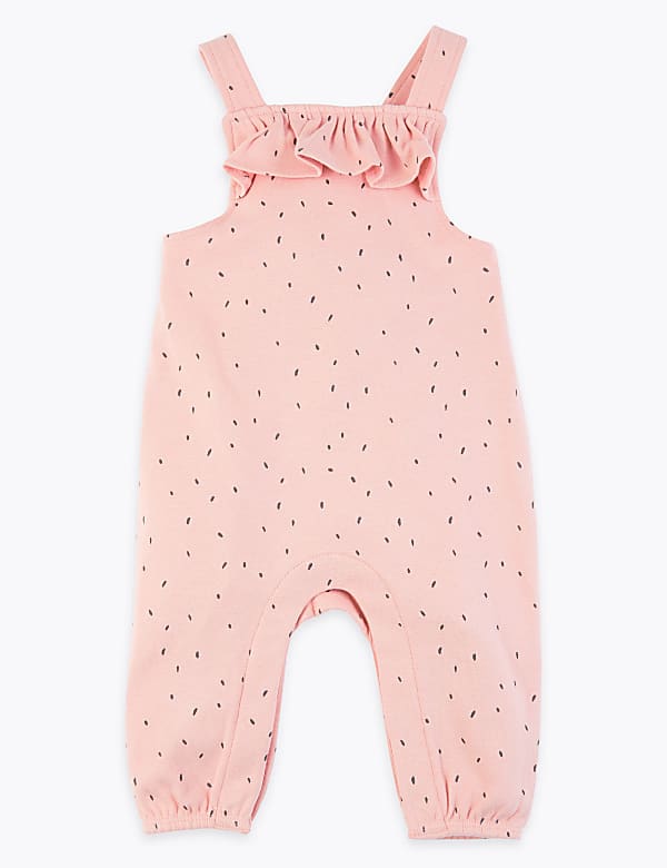 2 Piece Cotton Spotted Dungaree Outfit (0-3 Yrs)