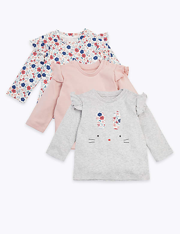 3 Pack Cotton Bunny Tops (0-3 Yrs)