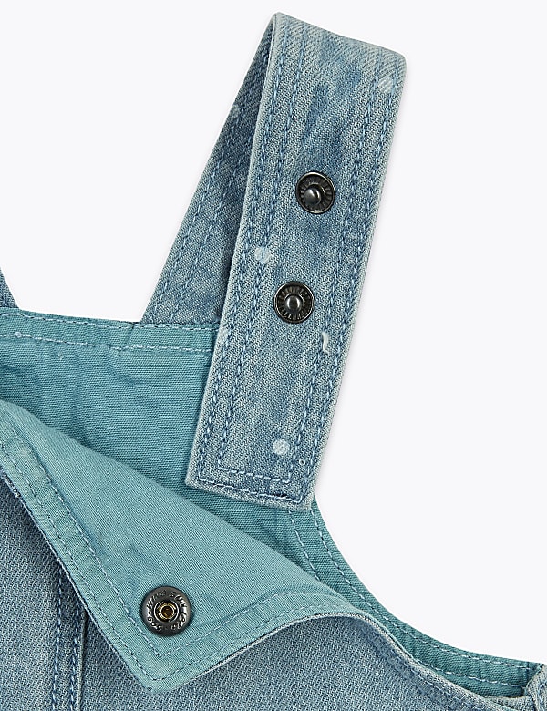 Denim Spotted Pinafore (0 -36 Mths)