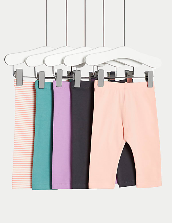 5pk Cotton Rich Leggings (0-3 Yrs) - BH