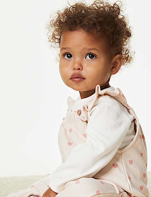 2pc Cotton Rich Heart Print Outfit (0-3 Yrs) - VN