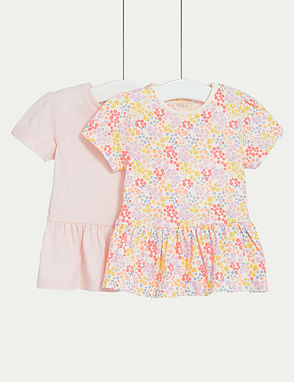 Pack de 2 tops 100% algodón (0-3&nbsp;años) - ES