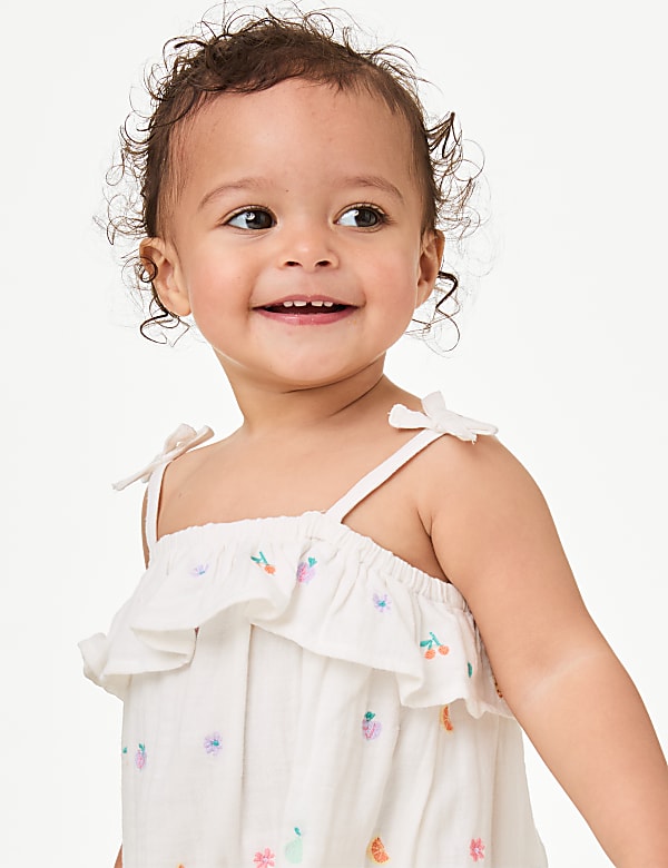 Pure Cotton Fruit Romper (0-3 Yrs)