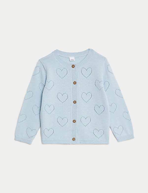Pure Cotton Knitted Cardigan (0-3 Yrs) - QA