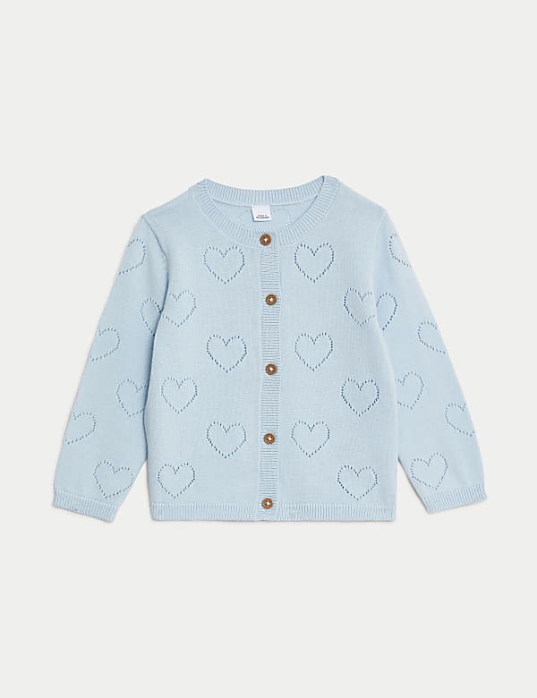 Pure Cotton Knitted Cardigan (0-3 Yrs) - IT