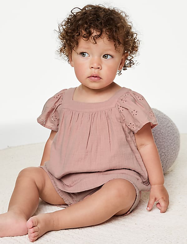 2pc Pure Cotton Top & Bottom Outfit (0-3 Yrs) - GR