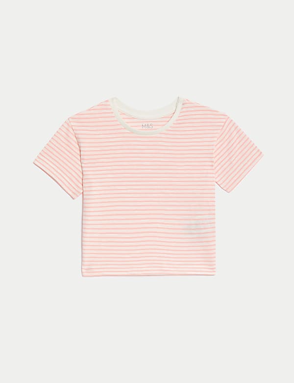 5pk Pure Cotton Plain & Striped T-Shirts (0-3 Yrs) - GR