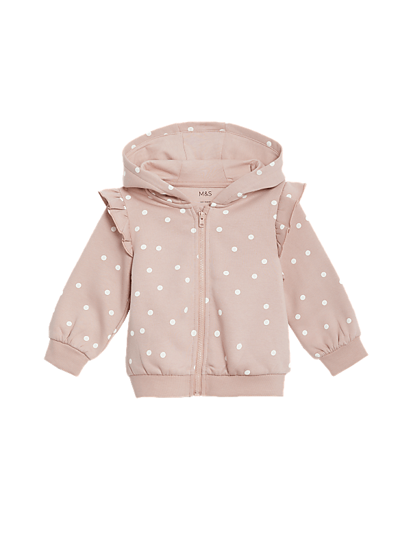 Cotton Rich Spot Hoodie (0-3 Yrs)