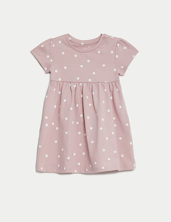 Pure Cotton Spot Dress (0-3 Yrs) - AU