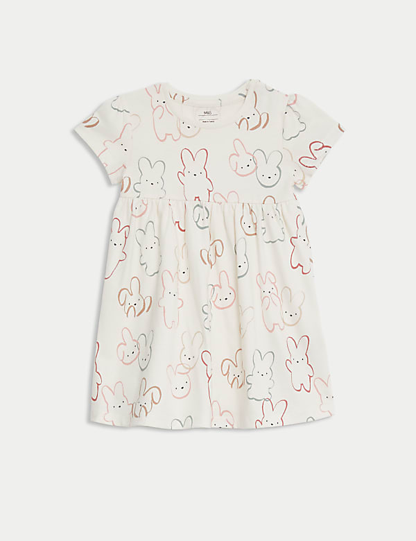 Pure Cotton Bunny Dress (0-3 Yrs)