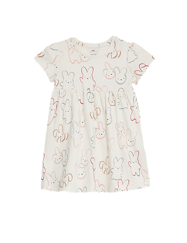 Pure Cotton Bunny Dress (0-3 Yrs)