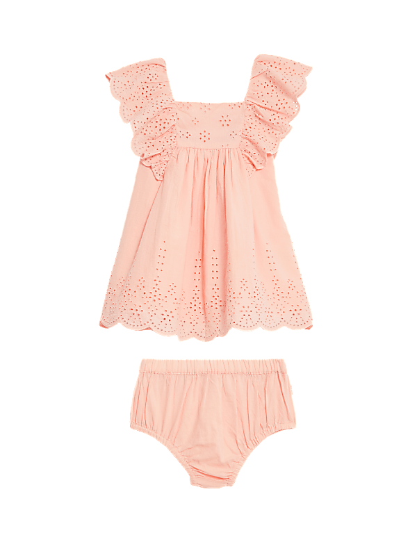 2pc Pure Cotton Dress Outfit (0-3 Yrs)