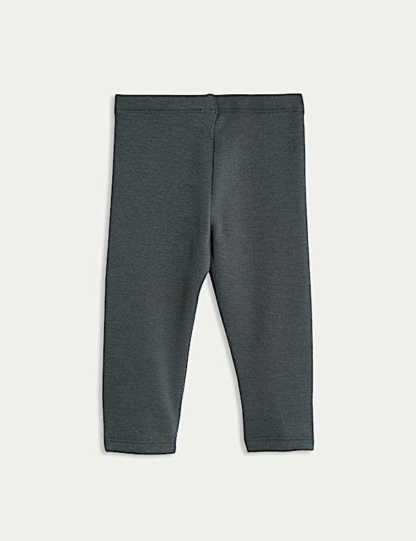 Cotton Blend Fleece Lined Leggings (0-3 Yrs)