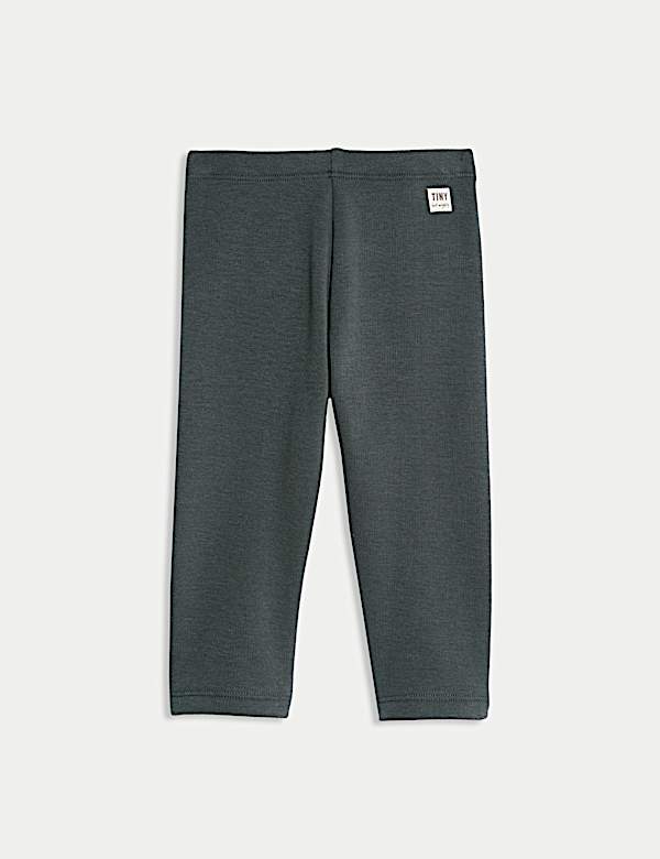 Cotton Blend Fleece Lined Leggings (0-3 Yrs)