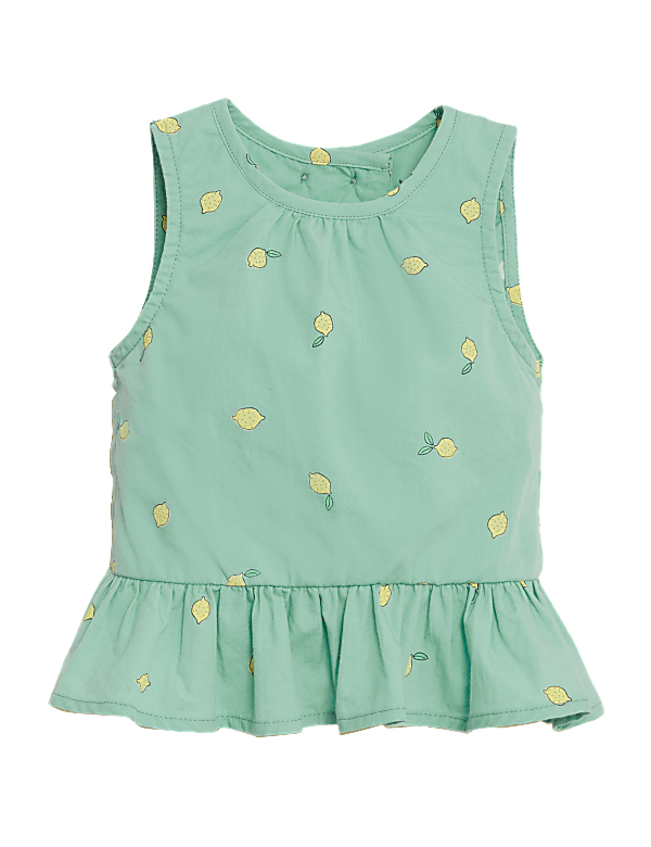 Pure Cotton Lemon Print Top (0-3 Yrs)