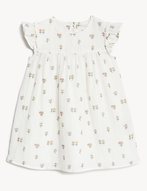 2pc Pure Cotton Floral Outfit (0-3 Yrs)