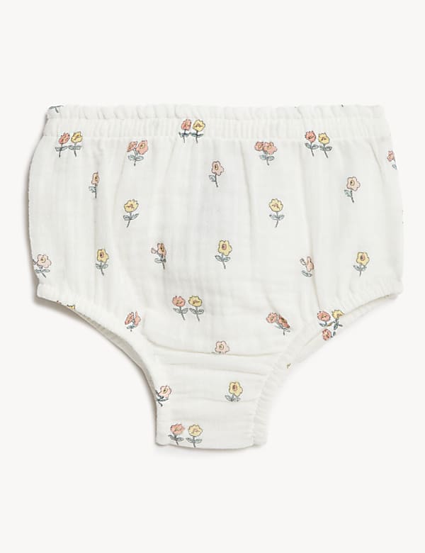 2pc Pure Cotton Floral Outfit (0-3 Yrs)