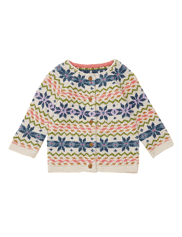 Fair Isle Button Through Cardigan (0-3 Yrs)