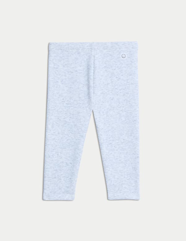 Cotton Blend Fleece Lined Leggings 0 Mths 6 Yrs GREY MARL Leggings M S HK