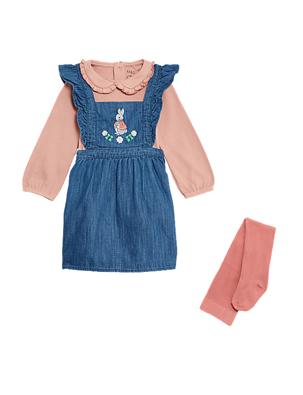 3pc Cotton Rich Peter Rabbit™ Outfit (0-3 Yrs)
