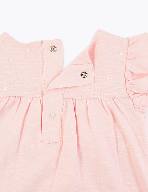 Cotton Spotted Bodysuit Dress (0-12 Mths)