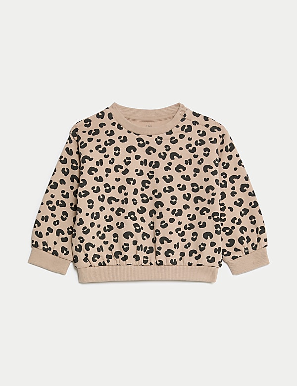 Cotton Rich Leopard Print Sweatshirt (0-8 Yrs) - CZ