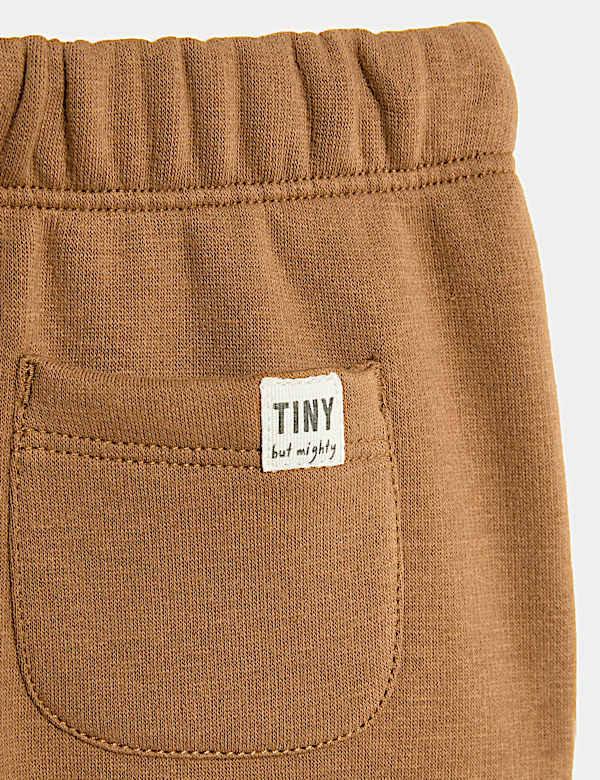 Cotton Blend Fleece Lined Joggers (0-3 Yrs)