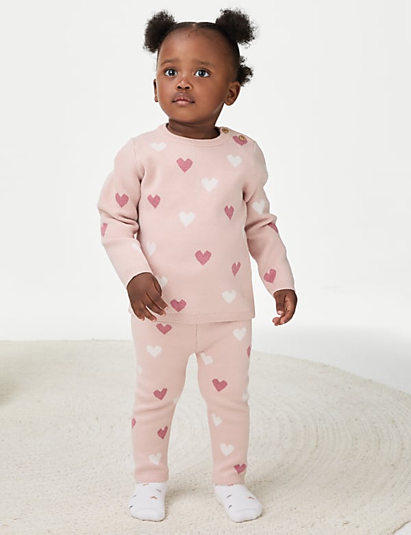 2pc Knitted Outfit 0 3 Yrs PINK Outfits M S NL