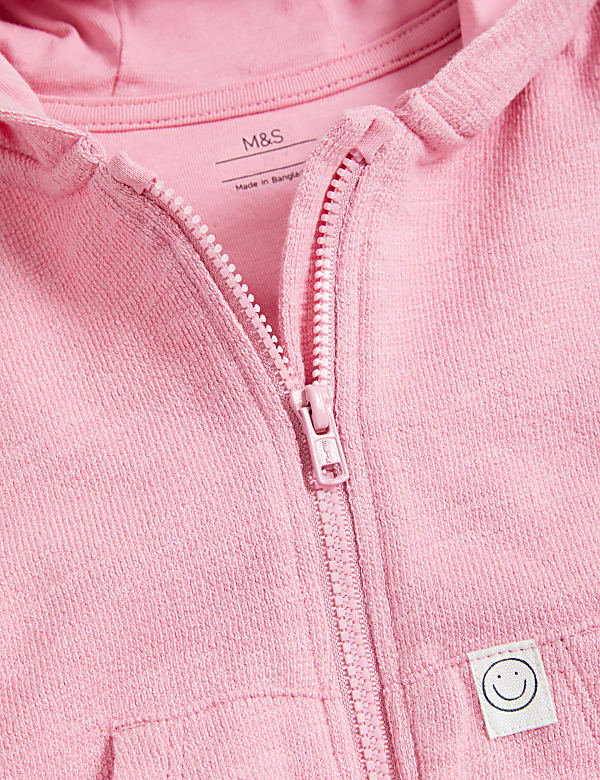 Hoodie aus reiner Baumwolle mit Reißverschluss (0–6 J.) - AT