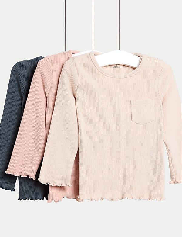 3pk Waffle Tops (0-3 Yrs) - CZ