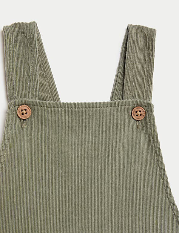 2pc Pure Cotton Cord Dungaree Outfit (0-3 Yrs)