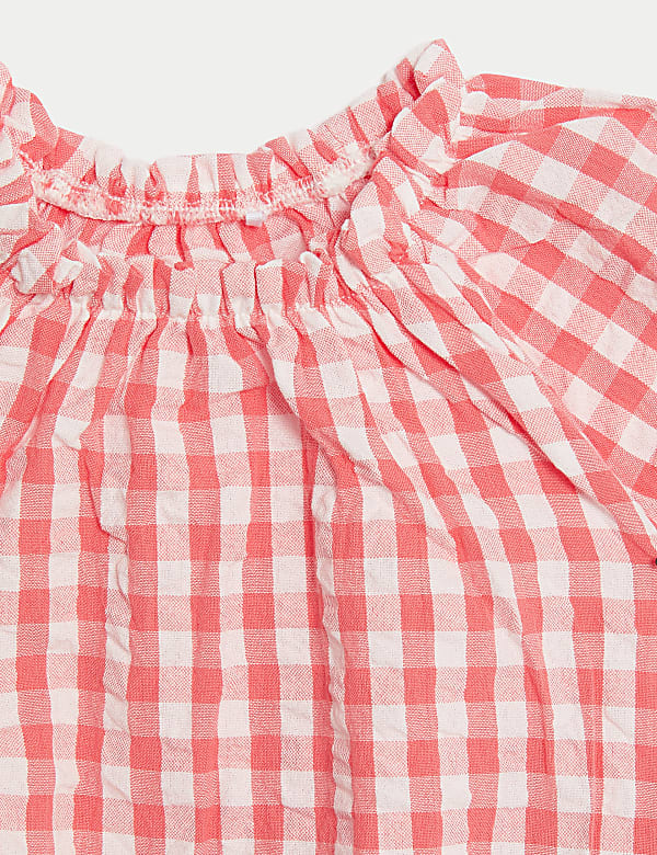 Pure Cotton Gingham Outfit (0-3 Yrs)