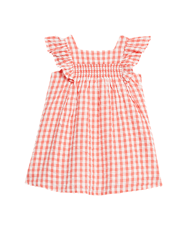 Pure Cotton Checked Dress (0-3 Yrs)