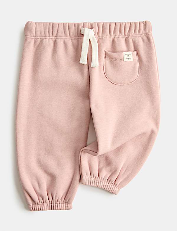 Cotton Blend Fleece Lined Joggers (0-3 Yrs)
