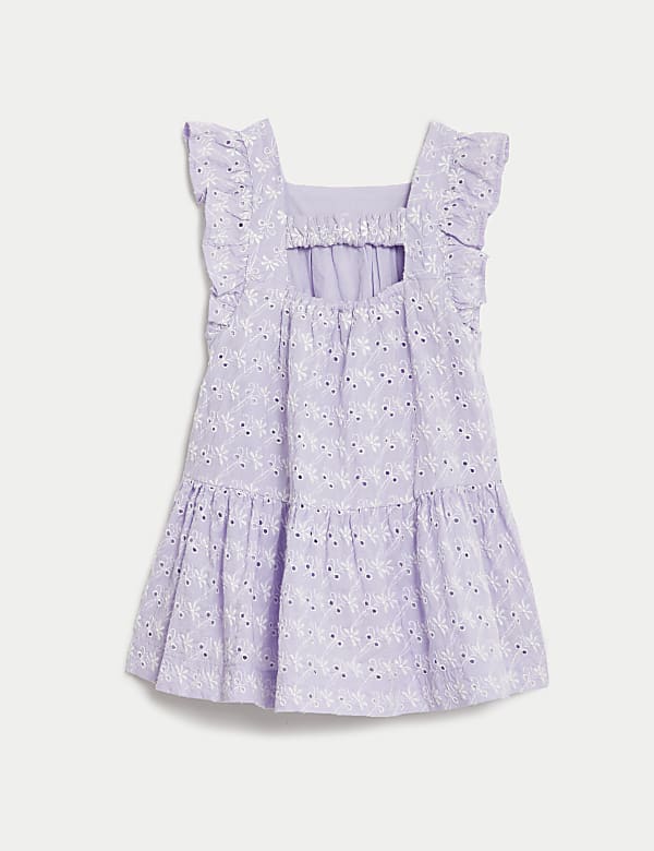 Pure Cotton Broderie Dress (0-3 Yrs)