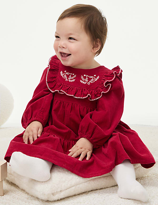 2pc Cotton Rich Bird Dress with Tights (0-3 Yrs) - LV