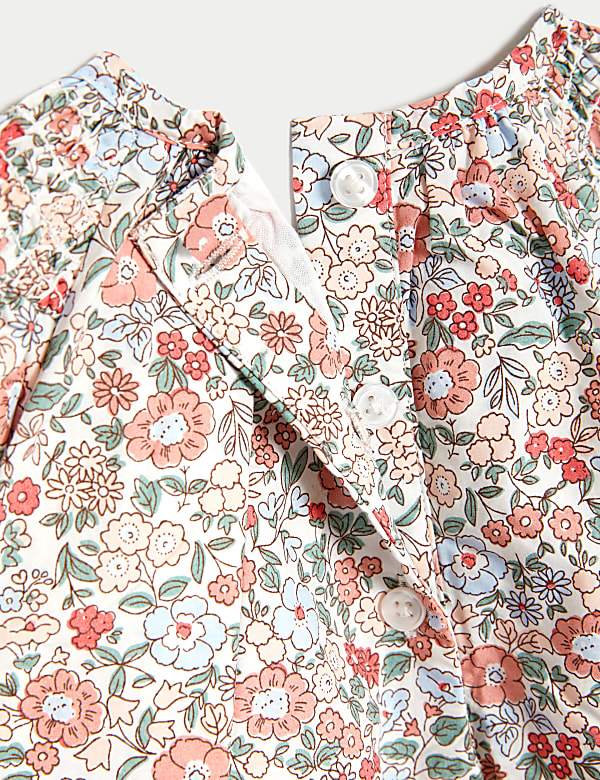 Pure Cotton Floral Dress (0-3 Yrs)