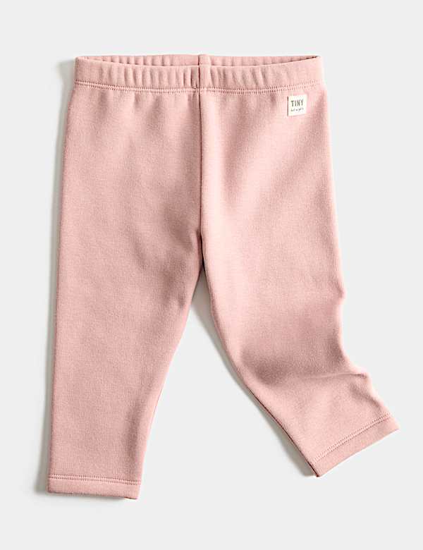 Cotton Blend Fleece Lined Leggings (0-3 Yrs)
