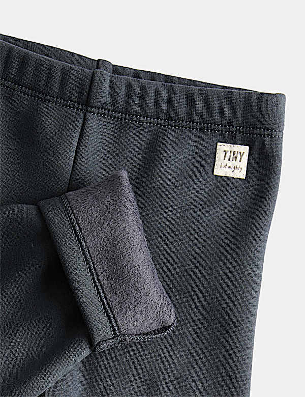 Cotton Blend Fleece Lined Leggings (0-3 Yrs)