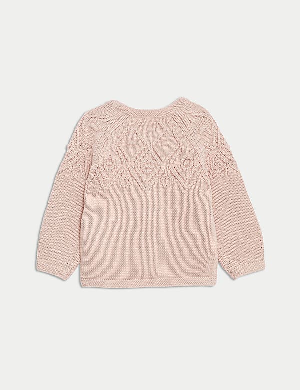 Pure Cotton Patterned Cardigan (0-3 Yrs)