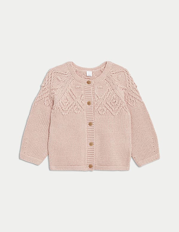 Pure Cotton Patterned Cardigan (0-3 Yrs)