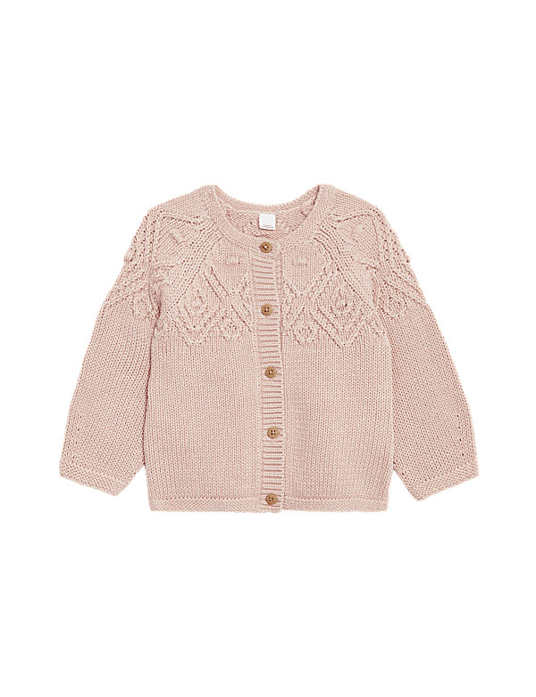 Pure Cotton Patterned Cardigan (0-3 Yrs)