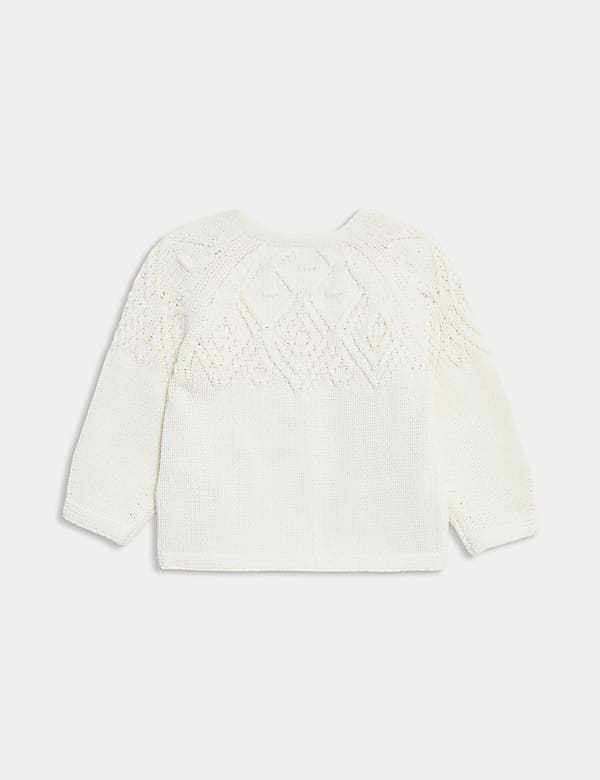 Pure Cotton Patterned Cardigan (0-3 Yrs)