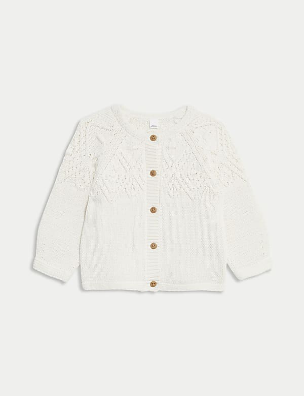 Pure Cotton Patterned Cardigan (0-3 Yrs)