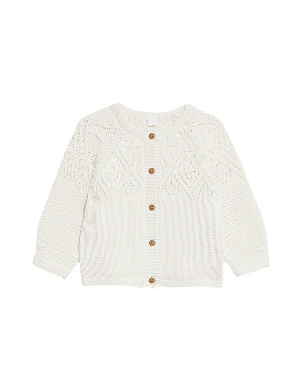 Pure Cotton Patterned Cardigan (0-3 Yrs)