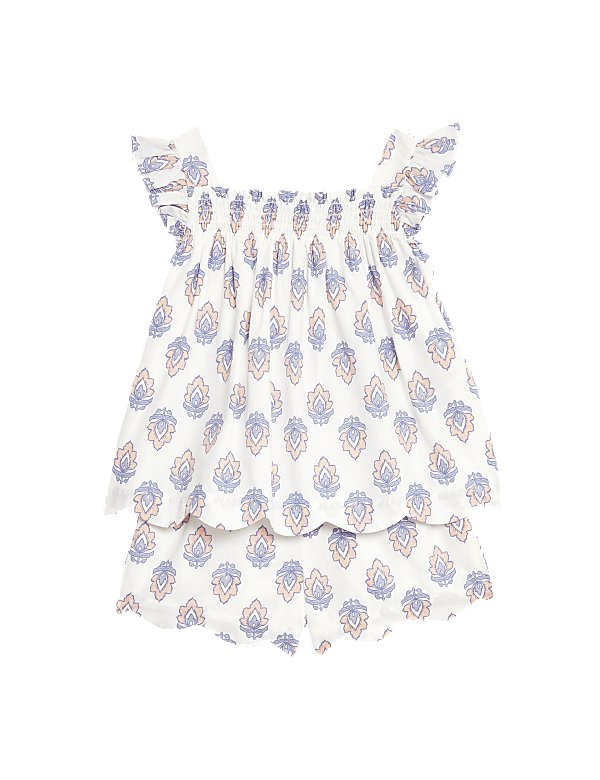 2pc Pure Cotton Floral Outfit (0-3 Yrs)