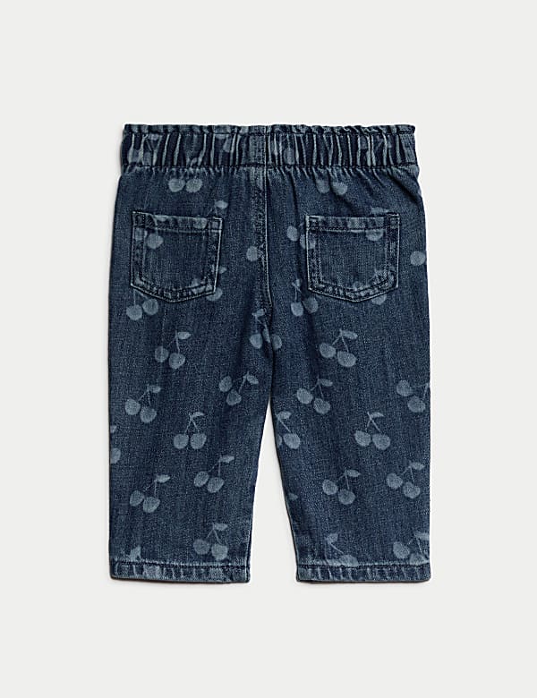 Cotton Rich Cherry Elasticated Waist Jeans (0-6 Yrs)