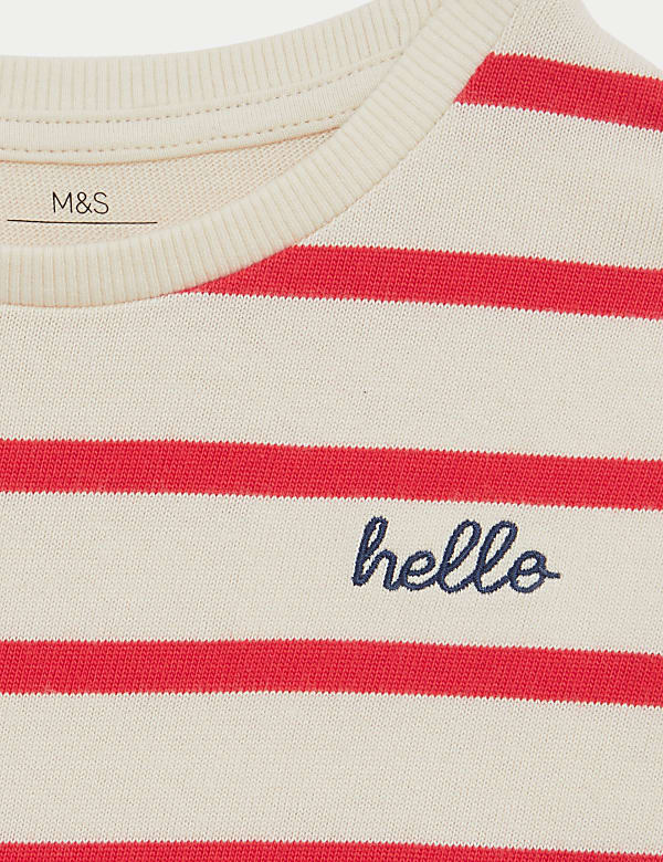 3pc Cotton Rich Striped Outfit (0-6 Yrs) - NL