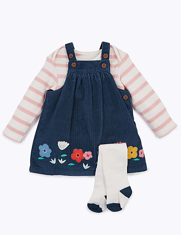 3 Piece Cotton Rich Floral Outfit (0-3 Yrs)